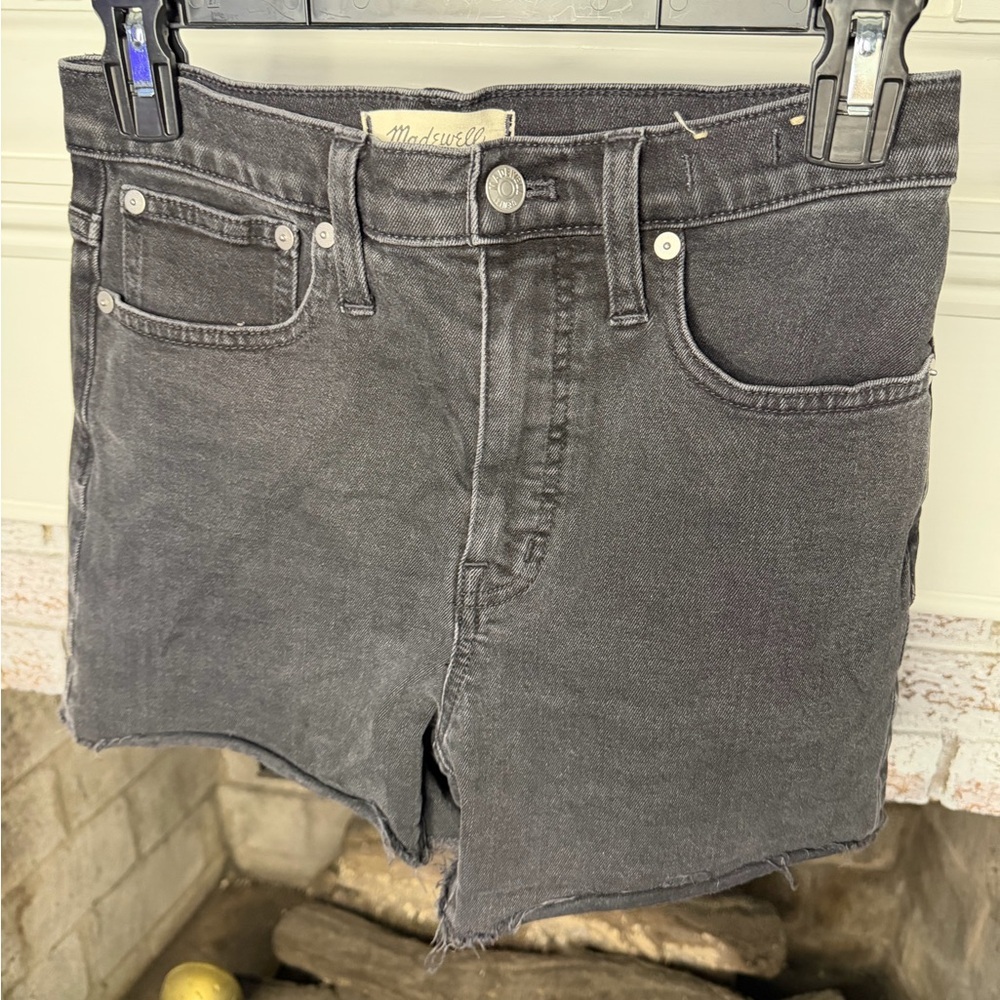 Madewell Women's Charcoal high rise Jean Shorts